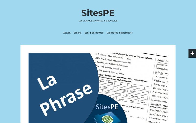 Fiches sur la phrase - SitesPE
